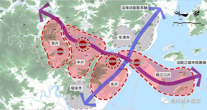 m2线连接双屿综合客运枢纽,滨江商务中心,浙南科技城,远景向温州经济